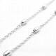 Cadena de plata con bolas