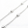 Cadena de plata con bolas