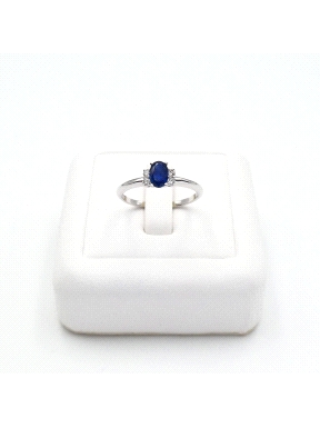 SORTIJAS ORO BTE 0.08KT BLUE SAP                                      