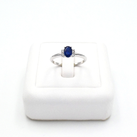 SORTIJAS ORO BTE 0.08KT BLUE SAP                                      