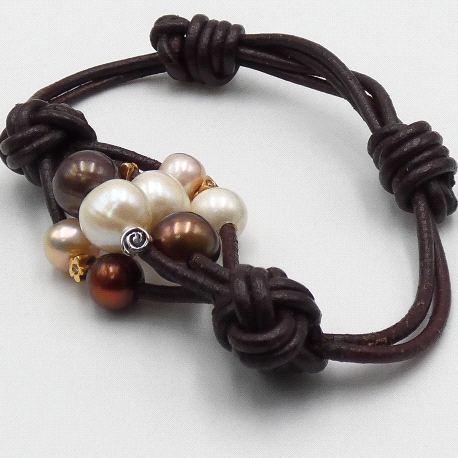 PULSERAS CUERO/BTT/PERLA PA9187