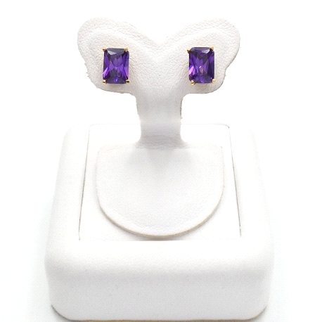 PENDIENTES ORO AMATISTA