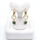 PENDIENTES ORO MALAQUITA
