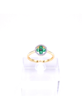 SORTIJAS ORO BTE 0.06K ESMERD.0.23