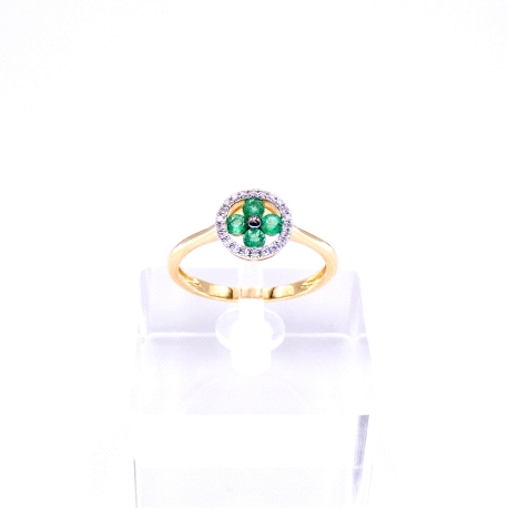 SORTIJAS ORO BTE 0.06K ESMERD.0.23