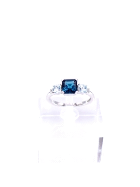 SORTIJAS ORO BTE0.07 TOP.AZUL 1.75