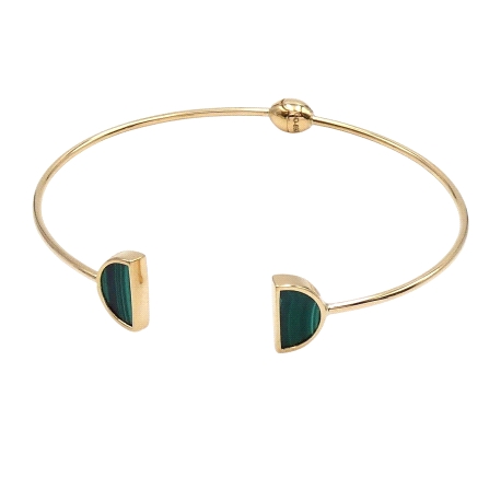 PULSERAS ORO MALAQUITA