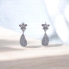 Pendientes de oro blanco