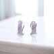 Pendientes de oro blanco