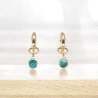 PENDIENTES ORO MALAQUITA                                              
