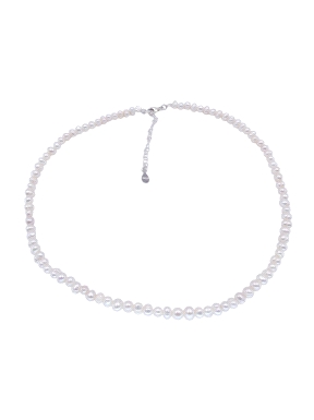 GARGANTILLAS PLATA PERLA 4                                            
