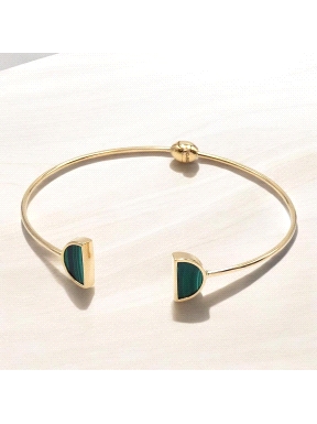 PULSERAS ORO MALAQUITA