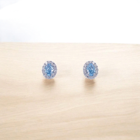 PENDIENTES ORO BTE CL 0.28K BLUE 0.82