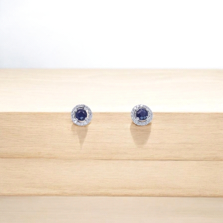 PENDIENTES ORO BTE 0.164 BLUE SAP 0.70