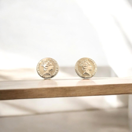 PENDIENTES ORO MONEDA