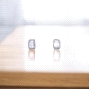 Pendientes de oro blanco con circonitas
