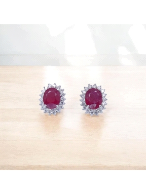 PENDIENTES ORO BTE 1.24KT RUBI 10.20