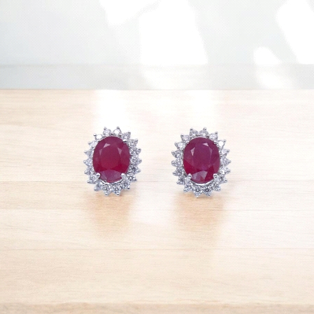 PENDIENTES ORO BTE 1.24KT RUBI 10.20
