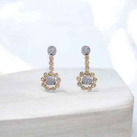 PENDIENTES ORO 750 MLS ALEP9299