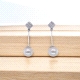 Pendientes de oro blanco con perlas