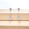 Pendientes de oro blanco con perlas