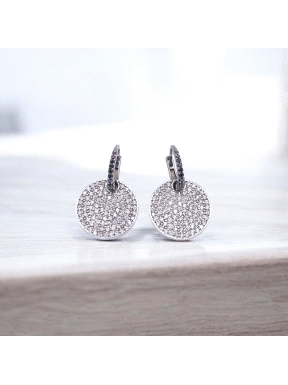 PENDIENTES ZIRCON NEGRO PA10379