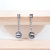 PENDIENTES DE BRILLANTES Y PERLAS
