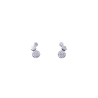 Pendientes de zirconita blanca