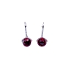 Pendientes con piedra rosada y zirconitas