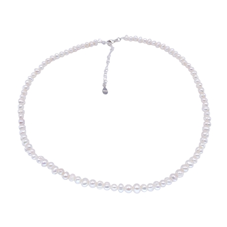 GARGANTILLAS PLATA PERLA 4