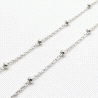 Cadena de plata con bolas