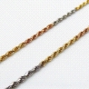 Cadena de plata tricolor