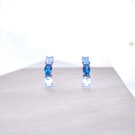 PENDIENTES ORO TOPACIO FINO