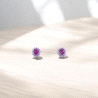 PENDIENTES ORO BTE.0.26KT 0.84RUBI