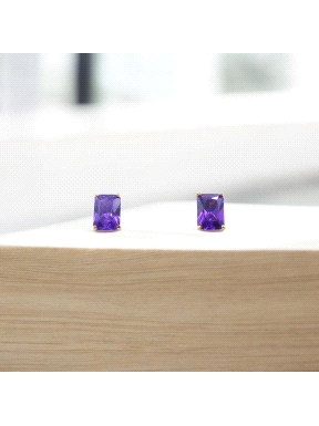 PENDIENTES ORO AMATISTA