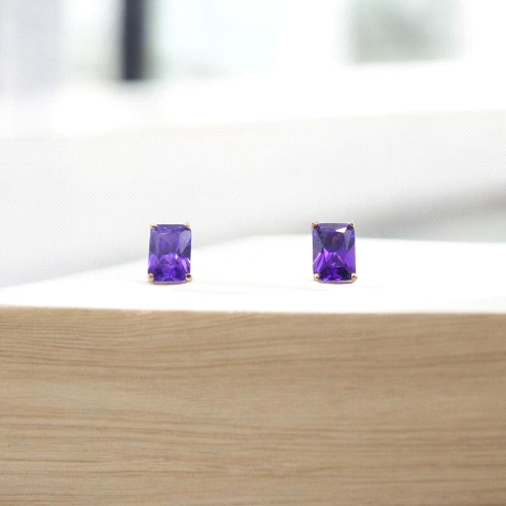 PENDIENTES ORO AMATISTA